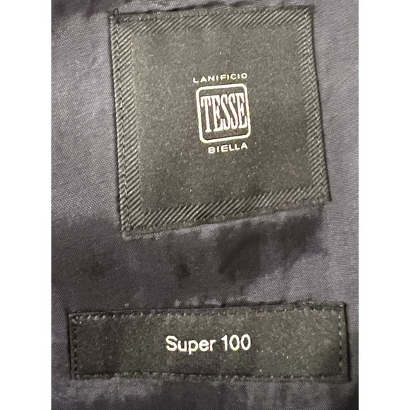 HUGO BOSS Suit Jacket Mens Size 38S Blue TESS Lanificio Wool Single Breasted - Picture 9 of 13